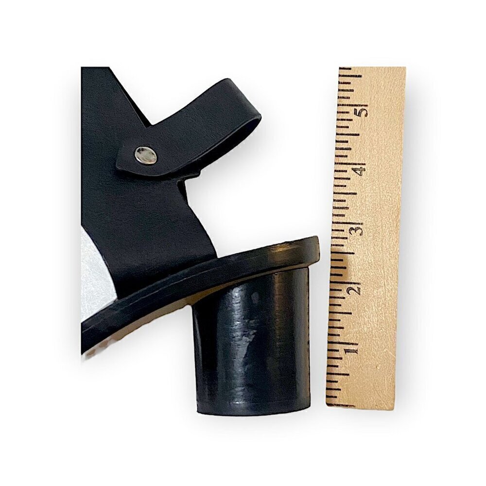 Isabel Marant Black Leather Jaeryn Mid Heel  Sandals, Size 37EU, Buckle - Picture 12 of 12